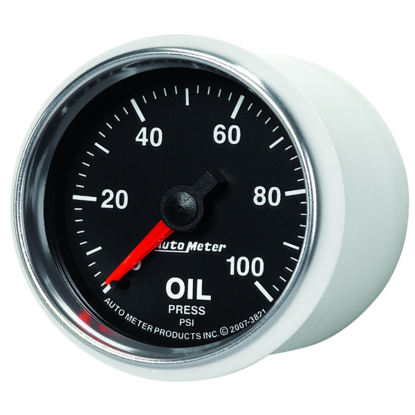 AUTOMETER Oil Pressure Gauge 2 1/16", 100PSI, Mechanical, Gs - Image 2