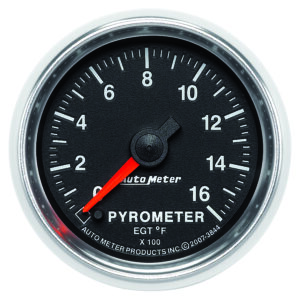 AUTOMETER EGT Pyrometer Gauge 2 1/16", 1600°f, Digital Stepper Motor, Gs