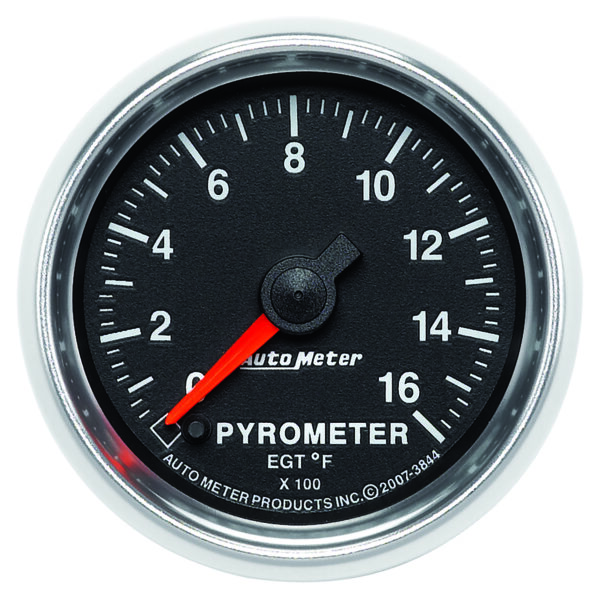 AUTOMETER EGT Pyrometer Gauge 2 1/16", 1600°f, Digital Stepper Motor, Gs
