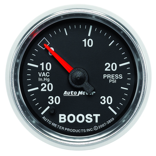 AUTOMETER Vacuum/Boost Gauge 2 1/16", 30Inhg-30PSI, Digital Stepper Motor, Gs