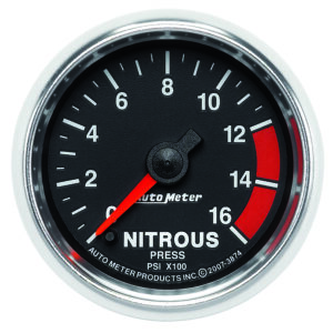 AUTOMETER Nitrous Pressure Gauge 2 1/16", 1600PSI, Digital Stepper Motor, Gs