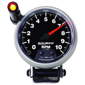 AUTOMETER Tachometer Gauge 3 3/4", 10K RPM, Pedestal W/ Ext. Quick-Lite, Gs