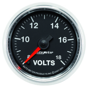AUTOMETER Voltmeter Gauge 2 1/16", 18V, Digital Stepper Motor, Gs