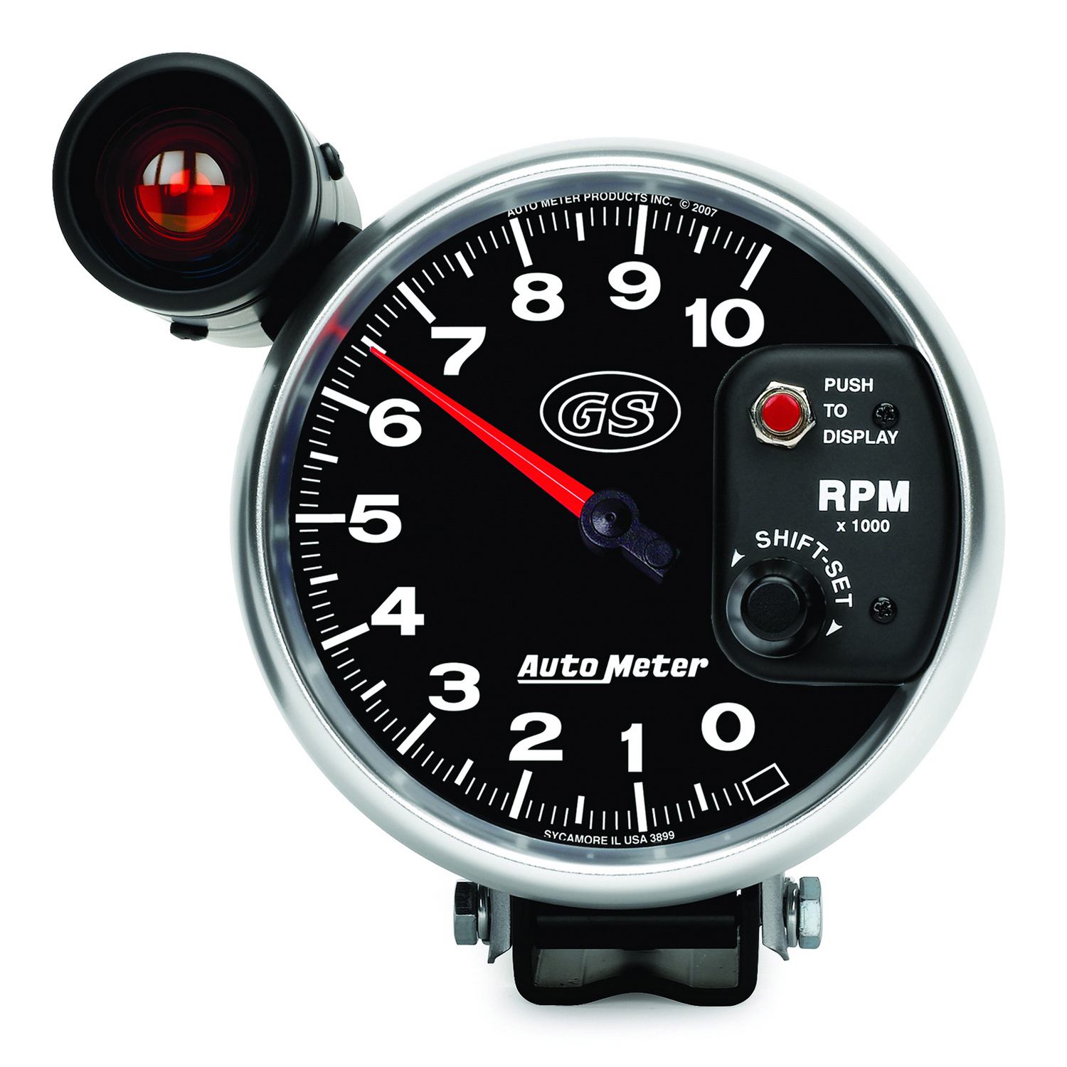 AUTOMETER Tachometer Gauge 5", 10K RPM, Pedestal W/ Ext. Shift-Lite, Gs