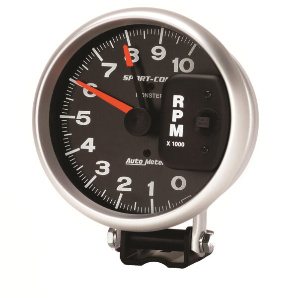 AUTOMETER Tachometer Gauge 5", 10K RPM, Pedestal W/ Red Line, Sport-Comp - Image 3