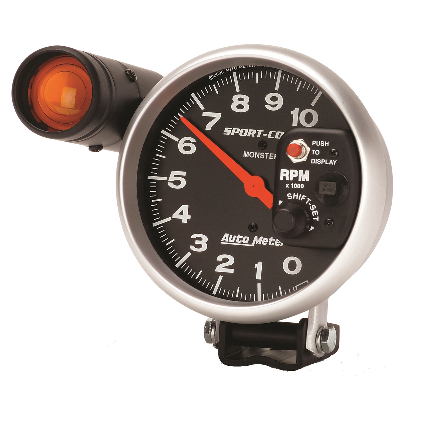 AUTOMETER Tachometer Gauge 5", 10K RPM, Pedestal W/ Ext. Shift-Lite, Sport-Comp - Image 3
