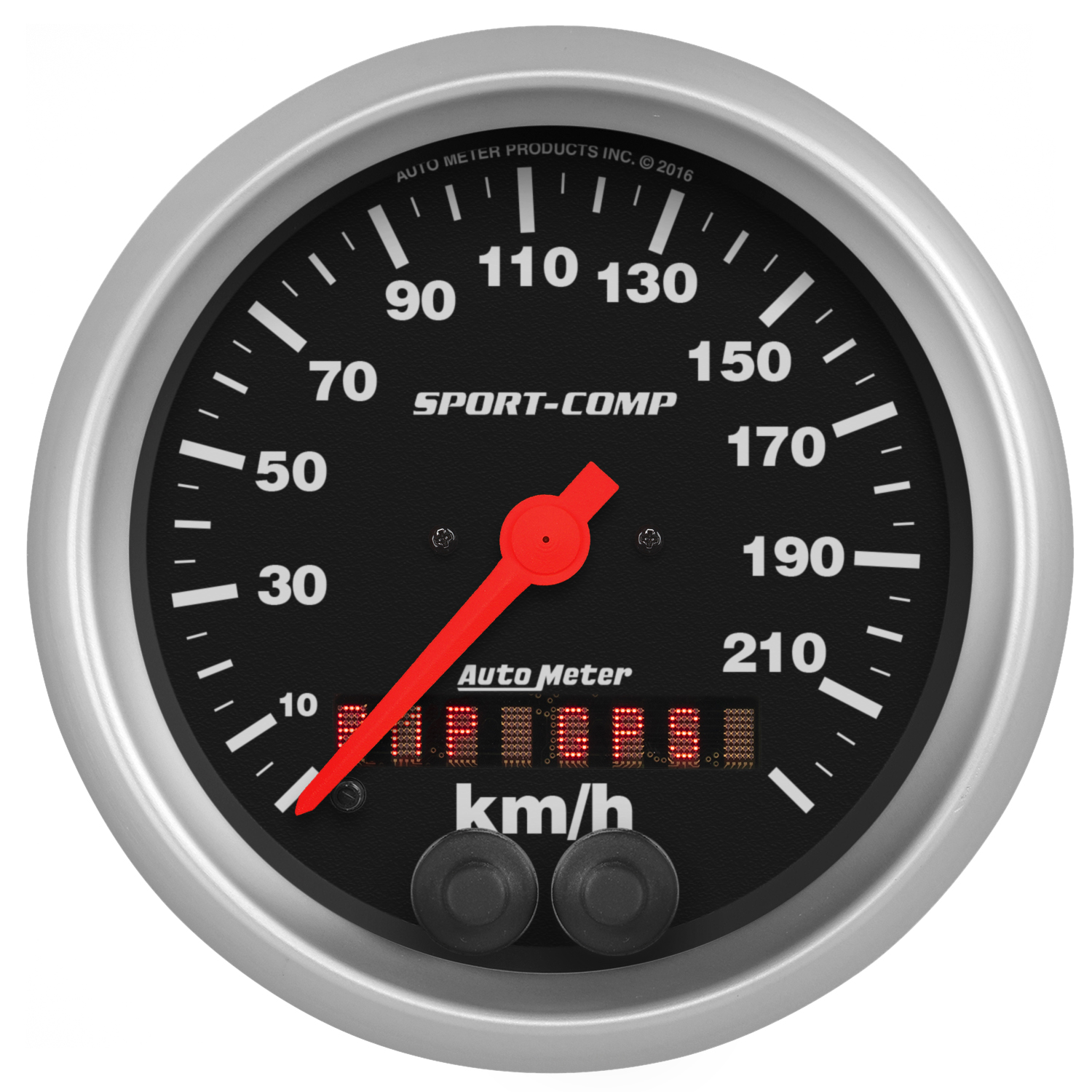 AUTOMETER Speedometer Gauge 3 3/8", 225KM/H, GPS, Sport-Comp