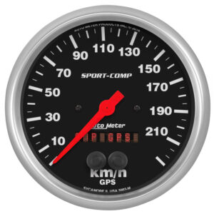AUTOMETER Speedometer Gauge 5", 225KM/H, GPS, Sport-Comp