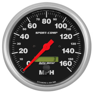 AUTOMETER Speedometer Gauge 5", 160MPH, Elec. Program W/ LCD Odo, Sport-Comp