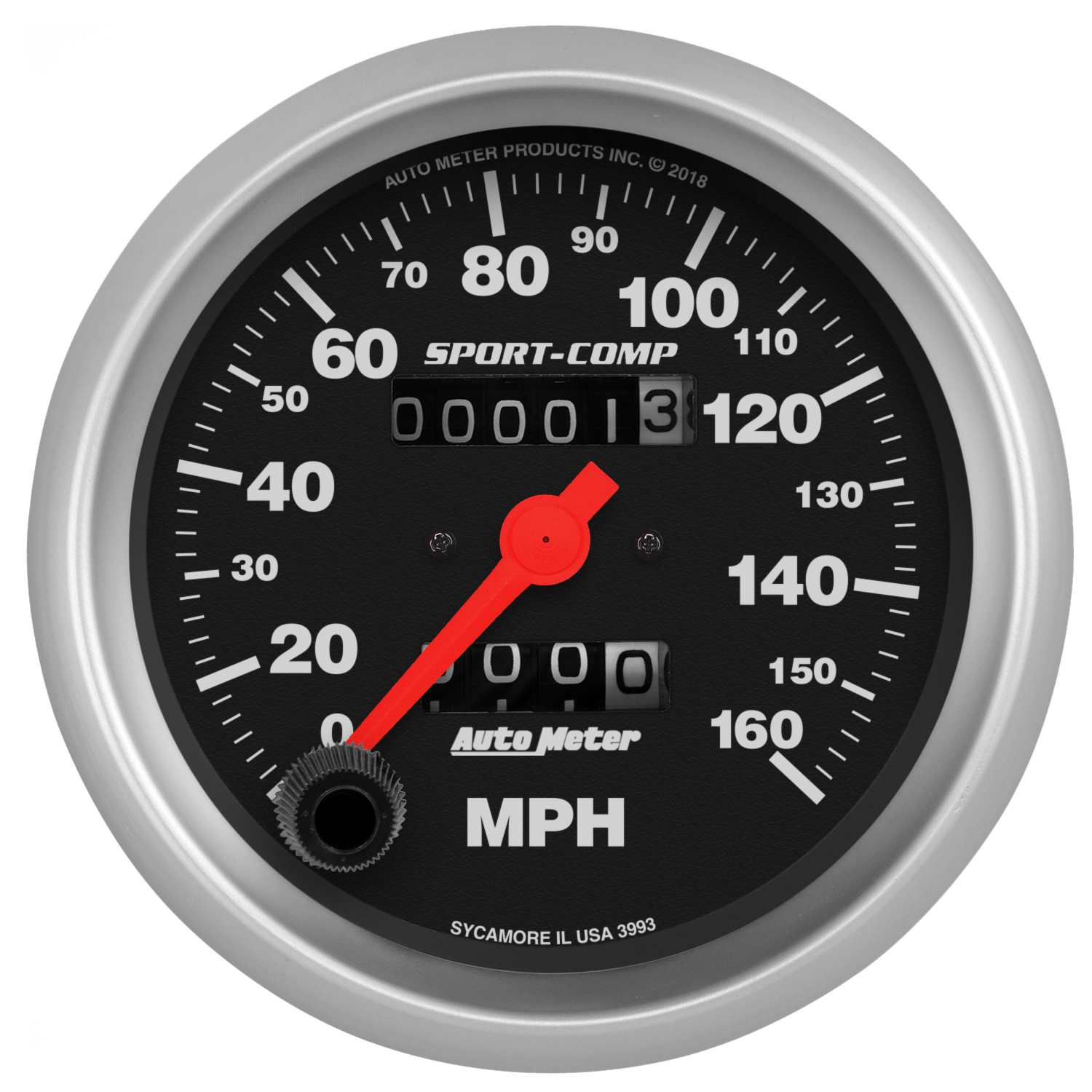 AUTOMETER Speedometer Gauge 3 3/8", 160MPH, Mechanical, Sport-Comp