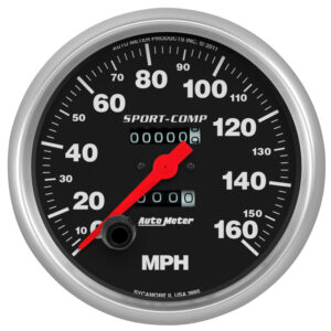 AUTOMETER Speedometer Gauge 5", 160MPH, Mechanical, Sport-Comp