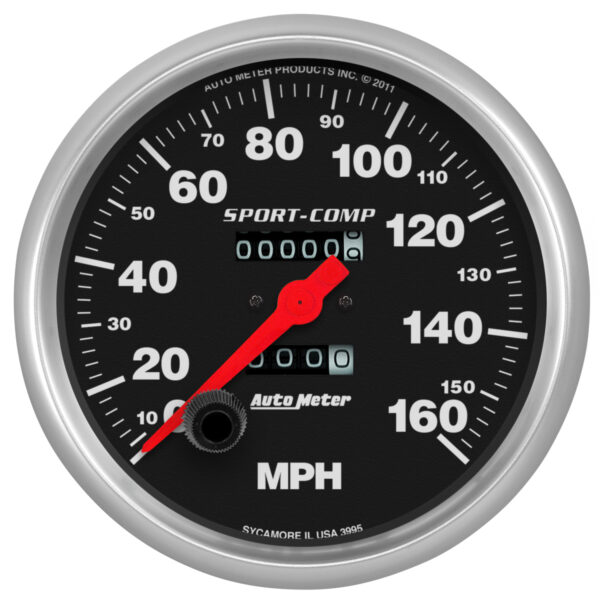 AUTOMETER Speedometer Gauge 5", 160MPH, Mechanical, Sport-Comp
