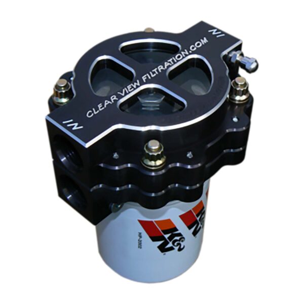 CLEAR VIEW Oil Filters 400-115-B - 4" Screw-On Blackout #12 Port 115 Micron