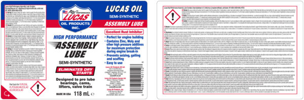 LUCAS High Performance Assembly Lube 118ml - Image 2