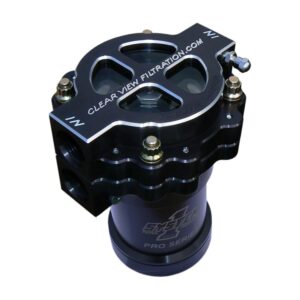 CLEAR VIEW Oil Filters 405-115-B - 4" Screw-On/S1 Blackout #12 Port 115 Micron
