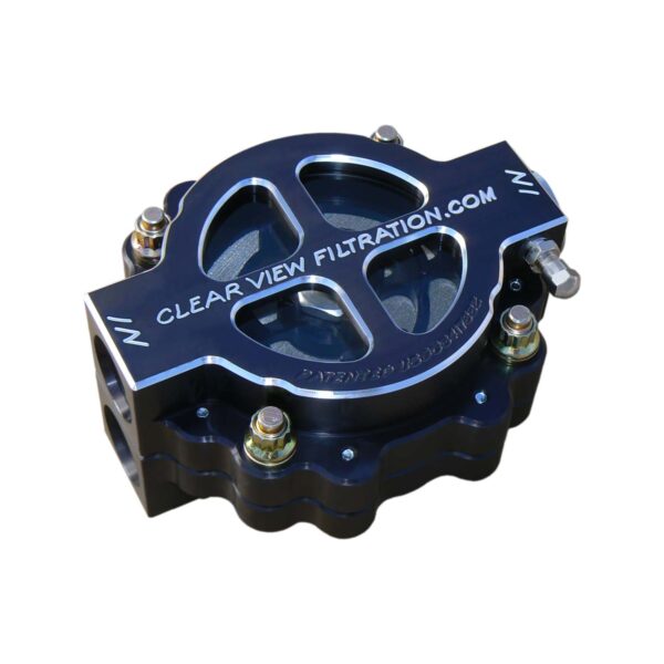 CLEAR VIEW Oil Filters 410-60-B - 4" Hi-Flow Blackout #12 Port 60 Micron
