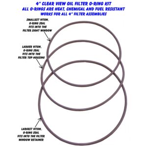 CLEAR VIEW Oil Filters 425 - 4" Filter O-Ring Kit