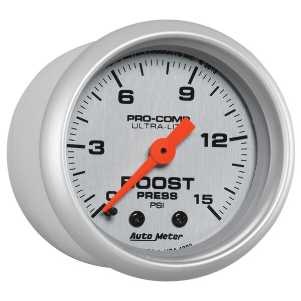 AUTOMETER Boost Gauge 2 1/16", 15PSI, Mechanical, Ultra-Lite - Image 3