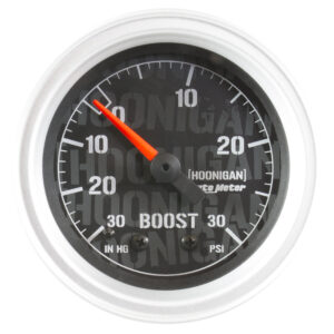 AUTOMETER Vacuum/Boost Gauge 2 1/16", 30Inhg-30PSI, Mechanical, Hoonigan