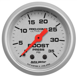 AUTOMETER Boost Gauge 2 1/16", 35PSI, Mechanical, Ultra-Lite