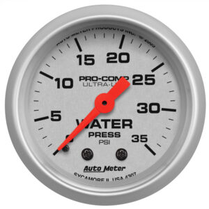 AUTOMETER Water Pressure Gauge 2 1/16", 35PSI, Mechanical, Ultra-Lite