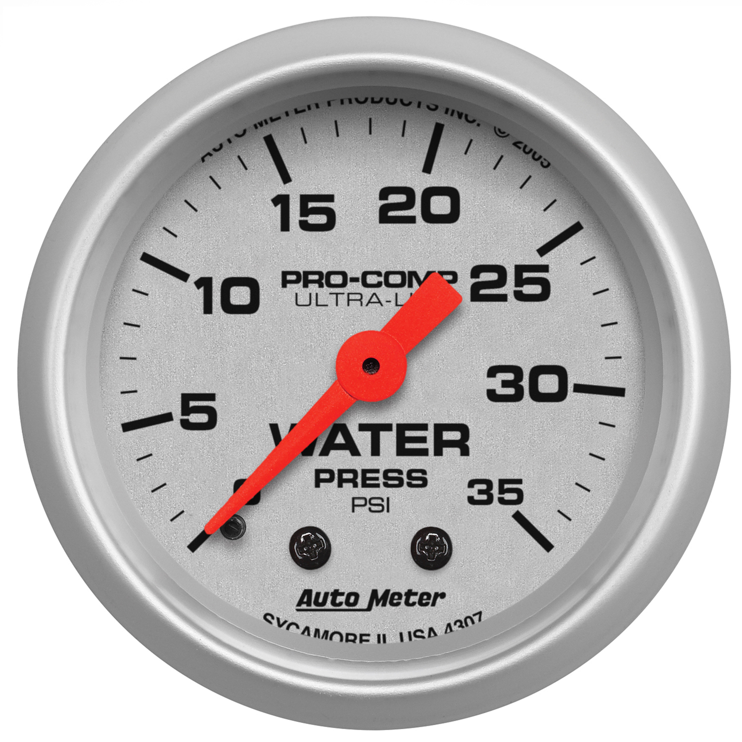 AUTOMETER Water Pressure Gauge 2 1/16", 35PSI, Mechanical, Ultra-Lite