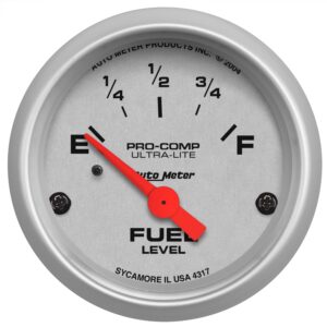 AUTOMETER Fuel Level Gauge 2 1/16", 0° To 30°F, Elec, Ultra-Lite