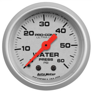 AUTOMETER Water Pressure Gauge 2 1/16", 60PSI, Mechanical, Ultra-Lite