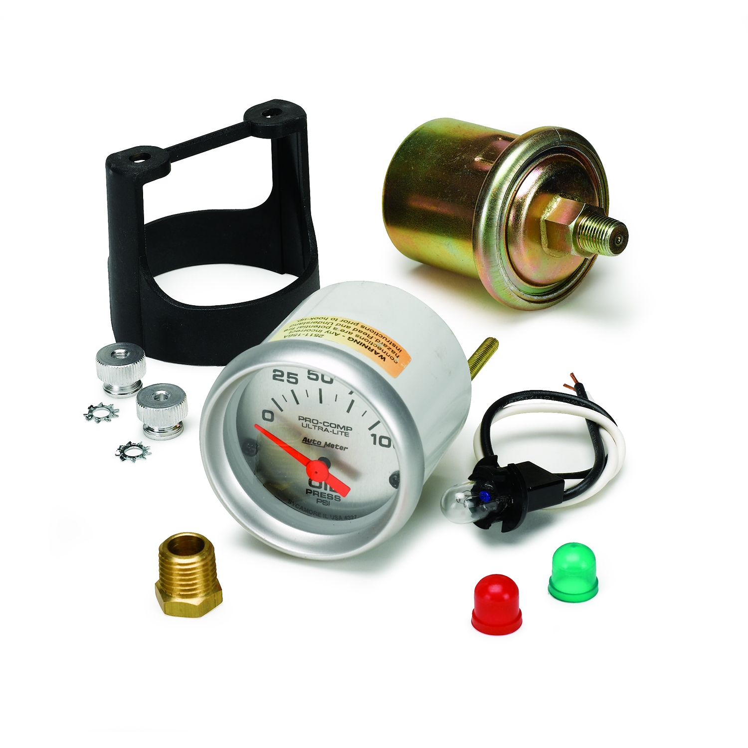 AUTOMETER Oil Pressure Gauge 2 1/16", 100PSI, Electric, Ultra-Lite - Image 2