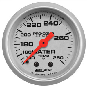 AUTOMETER Water Temperature Gauge 2 1/16", 140-280°f, Mechanical, Ultra-Lite