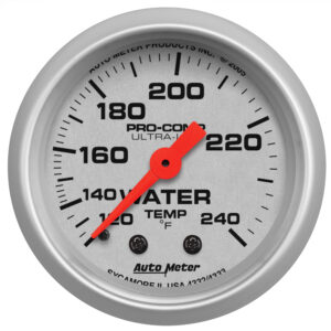 AUTOMETER Water Temperature Gauge 2 1/16", 120-240°f, Mechanical, 12ft, Ultra-Lite