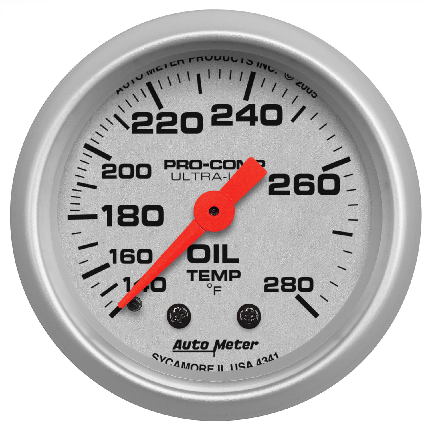 AUTOMETER Oil Temperature Gauge 2 1/16", 140-280°f, Mechanical, Ultra-Lite