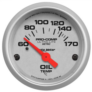 AUTOMETER 2 1/16" Electric Oil Temperature Gauge, 60-170°C, Ultra-Lite