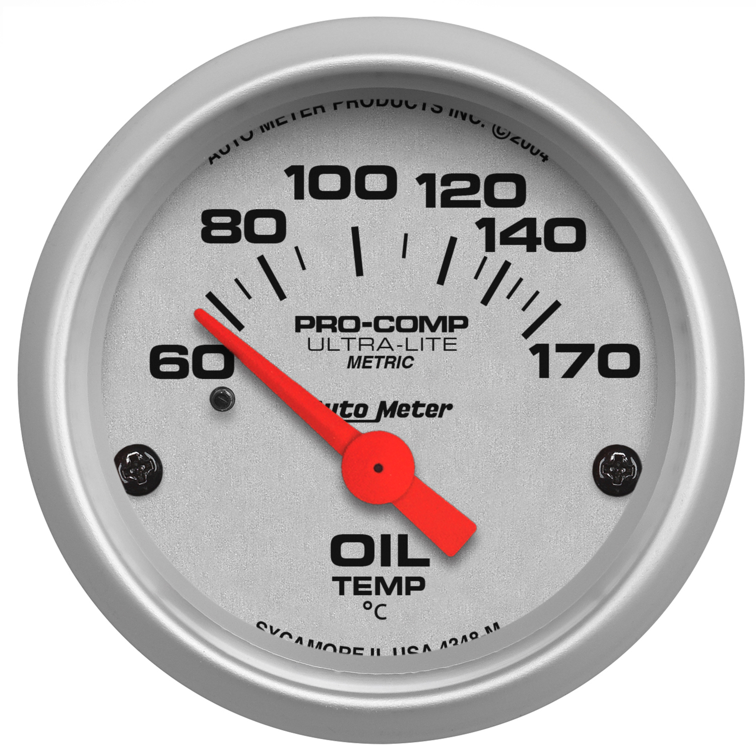 AUTOMETER 2 1/16" Electric Oil Temperature Gauge, 60-170°C, Ultra-Lite