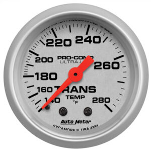 AUTOMETER Transmission Temperature Gauge 2 1/16", 140-280°f, Mechanical, 8ft, Ultra-Lite