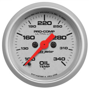 AUTOMETER Oil Temperature Gauge 2 1/16", 100-340°f, Digital Stepper Motor, Ultra-Lite