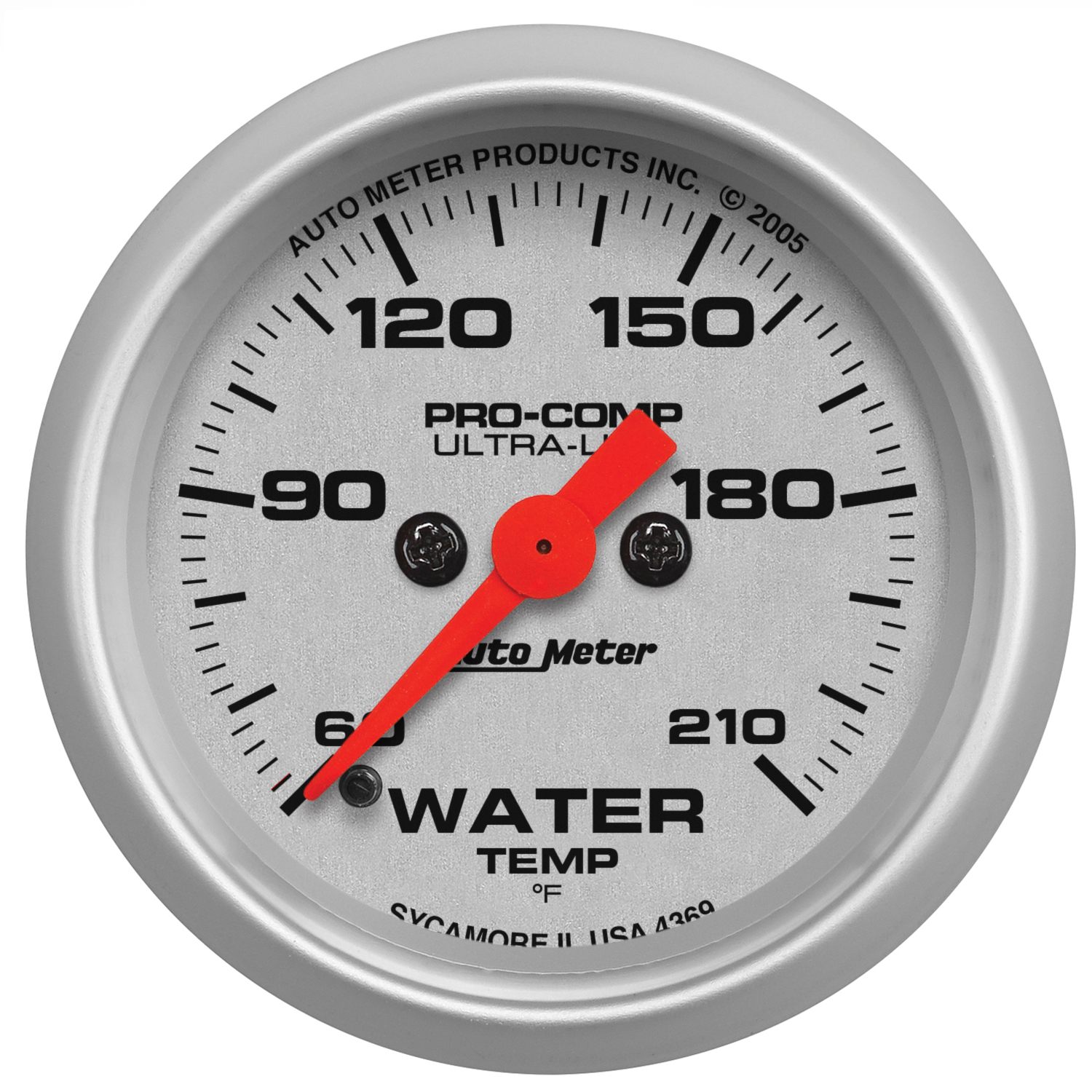 AUTOMETER Low Water Temperature Gauge 2 1/16", 60-210°f, Digital Stepper Motor, Ultra-Lite