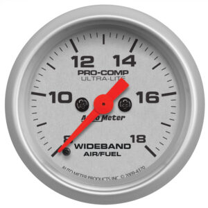 AUTOMETER Wideband Air/Fuel Ratio AFR Gauge Analogue, 2 1/16", 8:1-18:1, Stepper Motor, Ultra-Lite