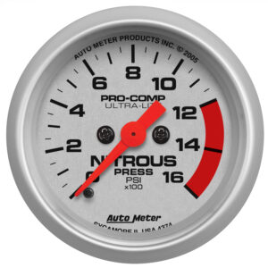 AUTOMETER Nitrous Pressure Gauge 2 1/16", 1600PSI, Digital Stepper Motor, Ultra-Lite