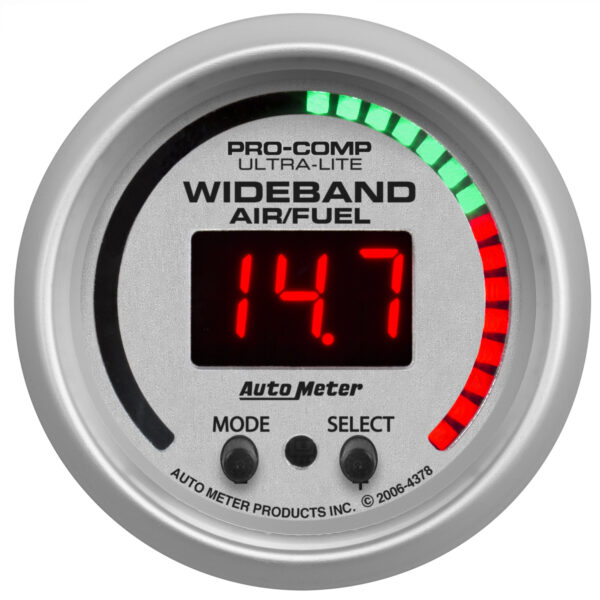 AUTOMETER Pro Air/Fuel Ratio AFR Gauge 2 1/16", 10:1-20:1, Digital W/ Peak & Wrn, Ultra-Lite