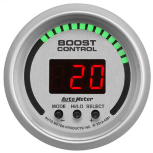 AUTOMETER Boost Controller Gauge 2 1/16", 30Inhg-30PSI, Incl. Solenoid, Digital, Ul
