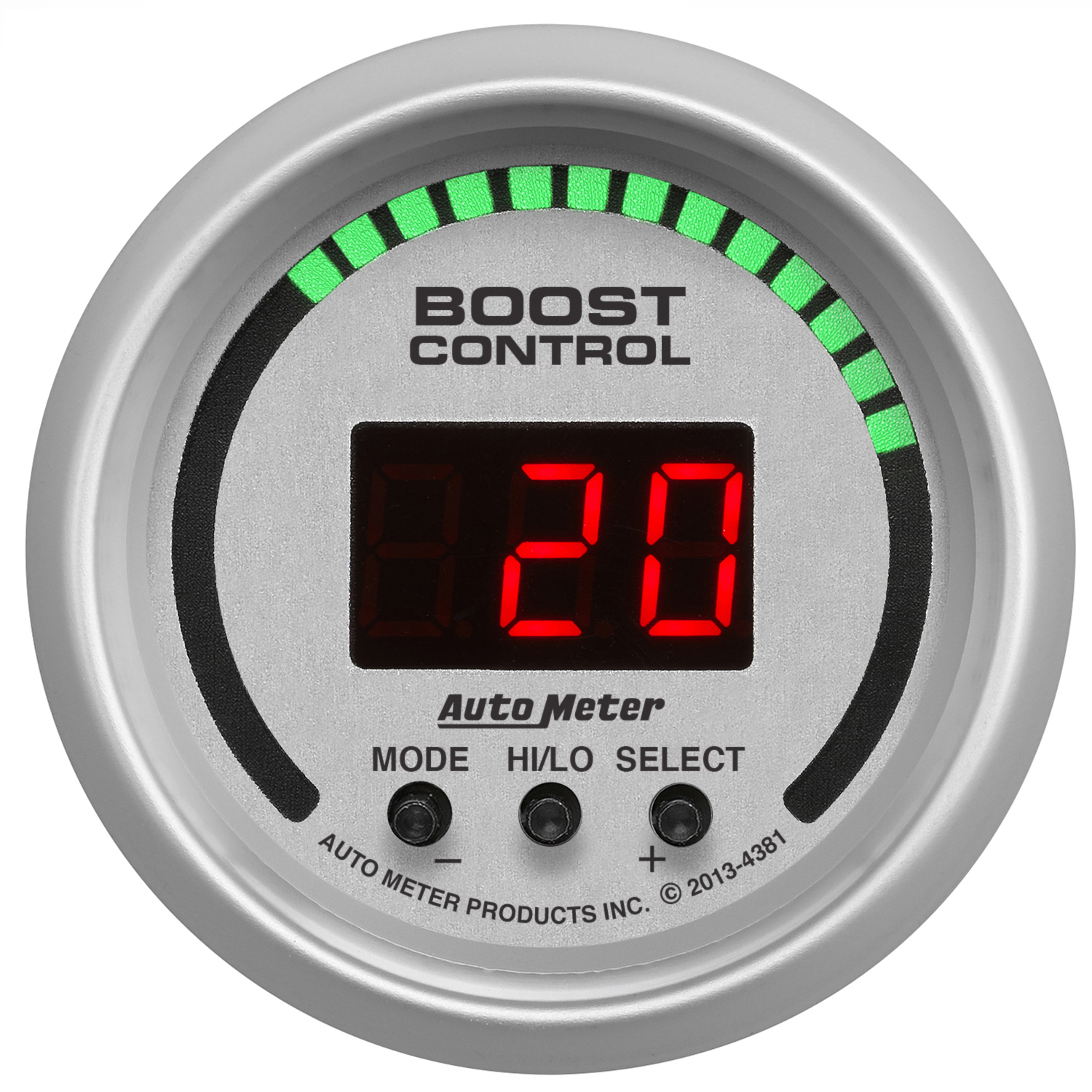 AUTOMETER Boost Controller Gauge 2 1/16", 30Inhg-30PSI, Incl. Solenoid, Digital, Ul