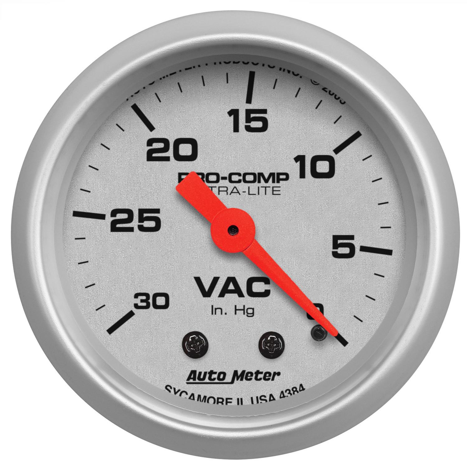 AUTOMETER Vacuum Gauge 2 1/16", 30Inhg, Mechanical, Ultra-Lite