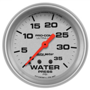 AUTOMETER Water Pressure Gauge 2 5/8", 35PSI, Mechanical, Ultra-Lite