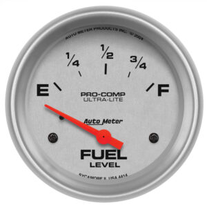 AUTOMETER Fuel Level Gauge 2 5/8", 0° To 90°F, Elec, Ultra-Lite