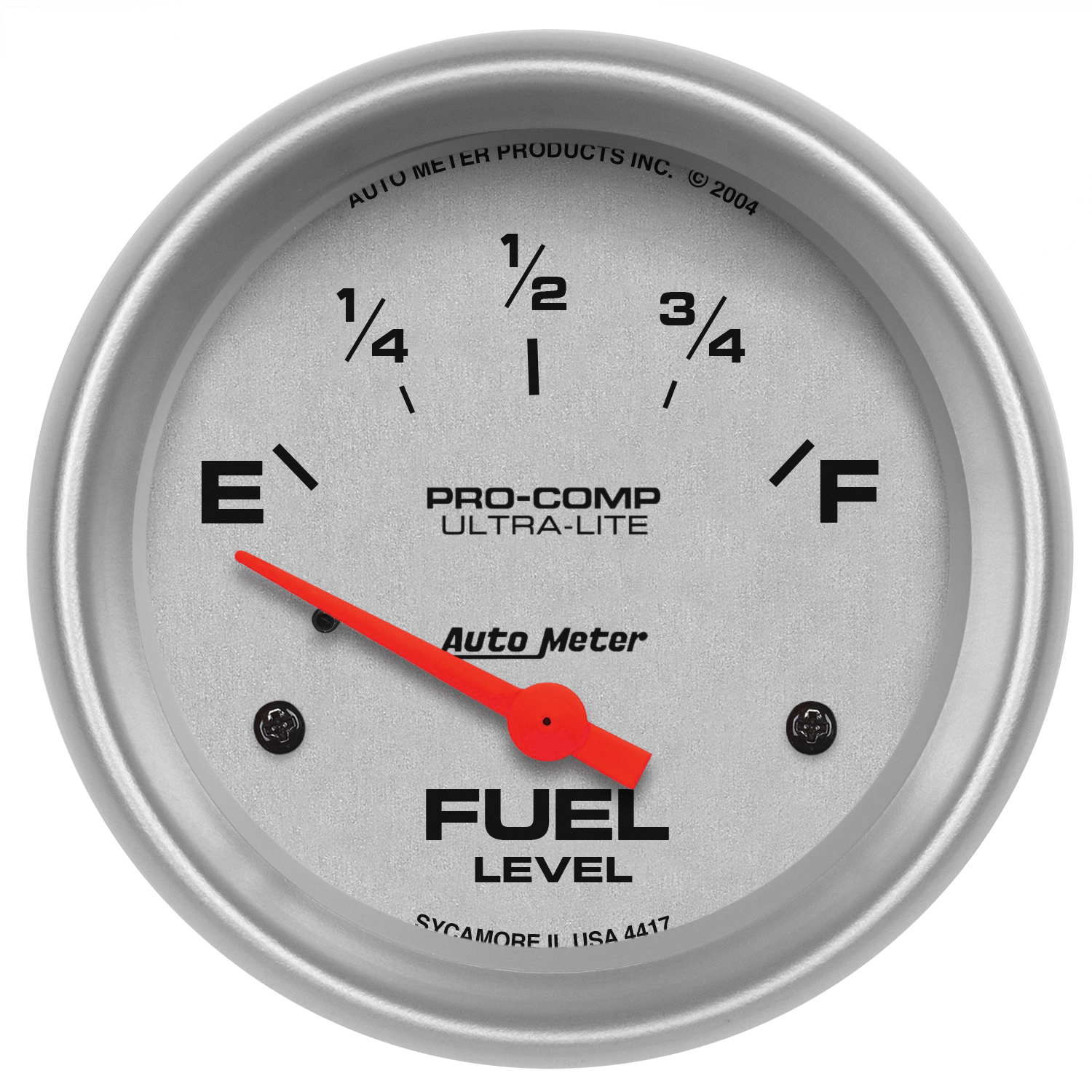 AUTOMETER Fuel Level Gauge 2 5/8", 0&deg; To 30&deg;F, Elec, Ultra-Lite