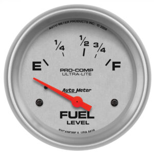 AUTOMETER Fuel Level Gauge 2 5/8", 16° To 158°F, Elec, Ultra-Lite