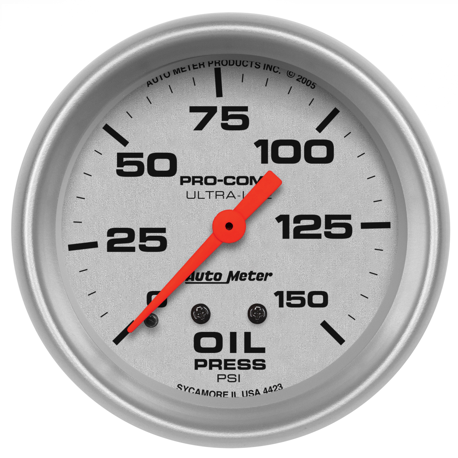 AUTOMETER Oil Pressure Gauge 2 5/8", 150PSI, Mechanical, Ultra-Lite