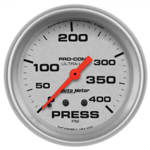 AUTOMETER Pressure Gauge 2 5/8", 400PSI, Mechanical, Ultra-Lite