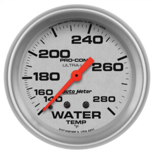 AUTOMETER Water Temperature Gauge 2 5/8", 140-280°f, Mechanical, Ultra-Lite
